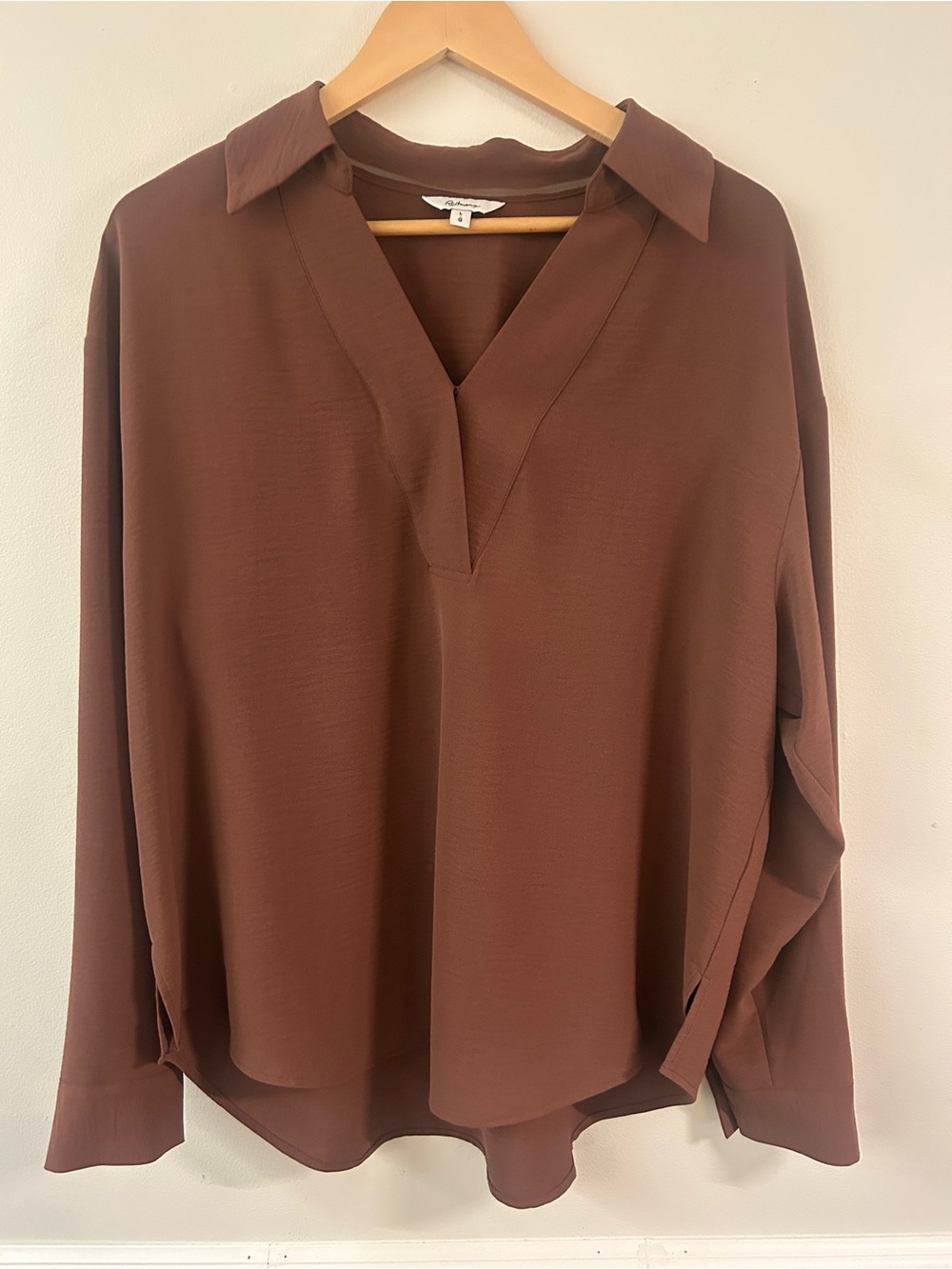 New Reitmans Lightweight Brown Tunic Top, Blouse • Size Large
